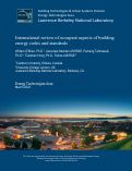 Cover page: International review of occupant aspects of building energy codes and standards
