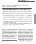Cover page: Indole-3-carbinol synergistically sensitises ovarian cancer cells to bortezomib treatment