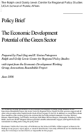 Cover page: The Economic Development Potential of the Green Sector