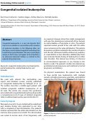 Cover page: Congenital isolated leukonychia