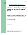 Cover page: Performance Contracting and Energy Efficiency in the State Government Market
