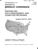 Cover page: PROCEEDINGS OF FOURTH BERKELEY CONFERENCE ON DISTRIBUTED DATA MANAGEMENT AND COMPUTER NETWORKS.
