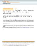 Cover page: Author Correction: Enabling low voltage losses and high photocurrent in fullerene-free organic photovoltaics