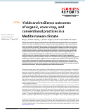 Cover page: Yields and resilience outcomes of organic, cover crop, and conventional practices in a Mediterranean climate