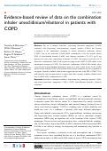 Cover page: Evidence-based review of data on the combination inhaler umeclidinium/vilanterol in patients with COPD