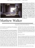 Cover page: Interview with Matthew Walker