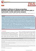 Cover page: Analgesic efficacy of sleep-promoting pharmacotherapy in patients with chronic pain: a systematic review and meta-analysis