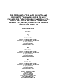 Cover page: The Response of the Auto Industry and Consumers to Changes in the Exhaust Emission and Fuel Economy Standards (1975-2003): A Historical Review of Changes in Technology, Prices and Sales of Various Classes of Vehicles