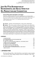 Cover page: Just oil? The distribution of environmental and social impacts of oil production and consumption