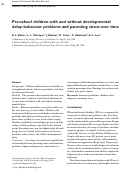Cover page: Pre-school children with and without developmental delay: behaviour problems and parenting stress over time