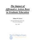 Cover page: The Impact of Affirmative Action Bans in Graduate Education