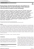Cover page: Needs and Gaps in Resident Trainee Education, Clinical Patient Care, and Clinical Research in Cosmetic Dermatology: Position Statement of the Association of Academic Cosmetic Dermatology