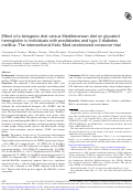 Cover page: Effect of a ketogenic diet versus Mediterranean diet on glycated hemoglobin in individuals with prediabetes and type 2 diabetes mellitus: The interventional Keto-Med randomized crossover trial