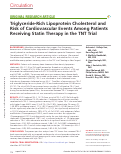 Cover page: Triglyceride-Rich Lipoprotein Cholesterol and Risk of Cardiovascular Events Among Patients Receiving Statin Therapy in the TNT Trial