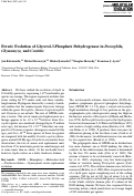 Cover page: Erratic Evolution of Glycerol-3-Phosphate Dehydrogenase in Drosophila, Chymomyza, and Ceratitis