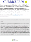 Cover page: Novel Emergency Medicine Curriculum Utilizing Self- Directed Learning and the Flipped Classroom Method: Genitourinary Emergencies Small Group Module