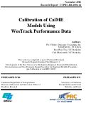 Cover page: Calibration of <em>CalME</em> models using WesTrack Performance Data