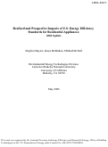 Cover page: Realized and prospective impacts of U.S. energy efficiency standards for residential 
appliances: 2004 update
