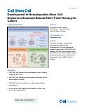 Cover page: Development of Hematopoietic Stem Cell-Engineered Invariant Natural Killer T Cell Therapy for Cancer