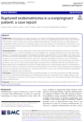 Cover page: Ruptured endometrioma in a nonpregnant patient: a case report.