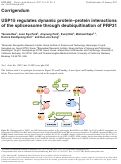 Cover page: USP15 regulates dynamic protein–protein interactions of the spliceosome through deubiquitination of PRP31