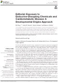 Cover page: Editorial: Exposure to Endocrine-Disrupting Chemicals and Cardiometabolic Disease: A Developmental Origins Approach