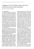 Cover page: Naufragios, de Alvar Núñez Cabeza de Vaca: ¿un discurso que revierte al fracaso?