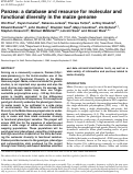 Cover page: Panzea: a database and resource for molecular and functional diversity in the maize genome