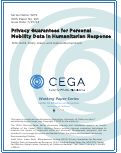 Cover page: Privacy Guarantees for Personal Mobility Data in Humanitarian Response