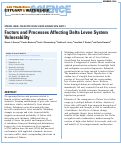 Cover page: Factors and Processes Affecting Delta Levee System Vulnerability