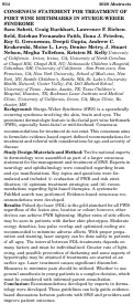 Cover page: CONSENSUS STATEMENT FOR TREATMENT OF PORT WINE BIRTHMARKS IN STURGE-WEBER SYNDROME