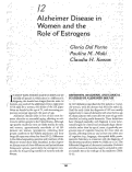 Cover page: Alzheimer’s Disease in Women and the Role of Estrogens