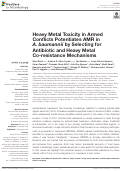 Cover page: Heavy Metal Toxicity in Armed Conflicts Potentiates AMR in A. baumannii by Selecting for Antibiotic and Heavy Metal Co-resistance Mechanisms