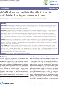 Cover page: rLOAD: does sex mediate the effect of acute antiplatelet loading on stroke outcome