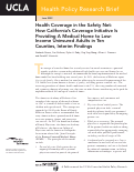 Cover page: Health Coverage in the Safety Net: How California’s Coverage Initiative Is Providing A Medical Home to Low-Income Uninsured Adults in Ten Counties, Interim Findings