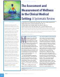 Cover page: The Assessment and Measurement of Wellness in the Clinical Medical Setting: A Systematic Review.