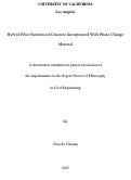 Cover page: Hybrid Fiber Reinforced Concrete Incorporated With Phase Change Material