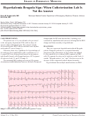 Cover page: Hyperkalemia Brugada Sign - When Catheterization Lab Is not the Answer