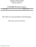 Cover page: The Value of social networks in rural Paraguay
