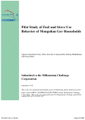 Cover page: Pilot Study of Fuel and Stove Use Behavior of Mongolian Ger Households