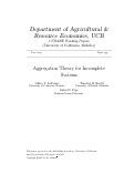 Cover page: Aggregation Theory for Incomplete Systems