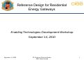 Cover page: Reference Design for Residential Energy Gateway
