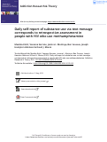 Cover page: Daily self-report of substance use via text message corresponds to retrospective assessment in people with HIV who use methamphetamine