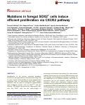 Cover page: Mutations in foregut SOX2+ cells induce efficient proliferation via CXCR2 pathway