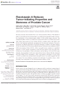 Cover page: Flavokawain A Reduces Tumor-Initiating Properties and Stemness of Prostate Cancer