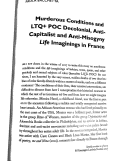 Cover page: Murderous Conditions and LQT POC Decolonial-Anti-Capitalist Life Imaginings in France.