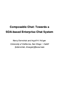 Cover page: Composable Chat: Towards a SOA-based Enterprise Chat System