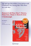 Cover page: The Impact of Age and Age Discordance on Sexual Risk Taking in Men Who Have Sex with Men (MSM)