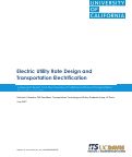 Cover page: Electric Utility Rate Design and Transportation Electrification 