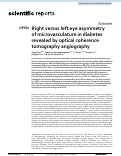 Cover page: Right versus left eye asymmetry of microvasculature in diabetes revealed by optical coherence tomography angiography.